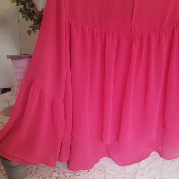 A New Day Bell Sleeve Layered Blouse - Picture 6 of 7